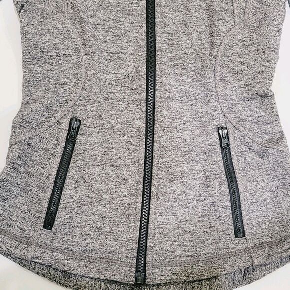 Lululemon Define Jacket Womens Size 4 Luon Heathered Black Gray Full Zip Workout - Picture 4 of 14